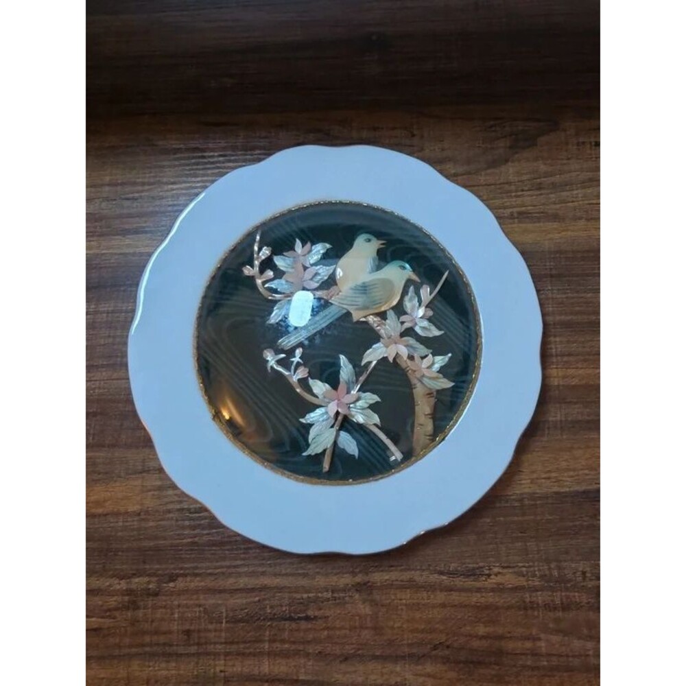 Vintage Porcelain Decorative Plate Birds Design